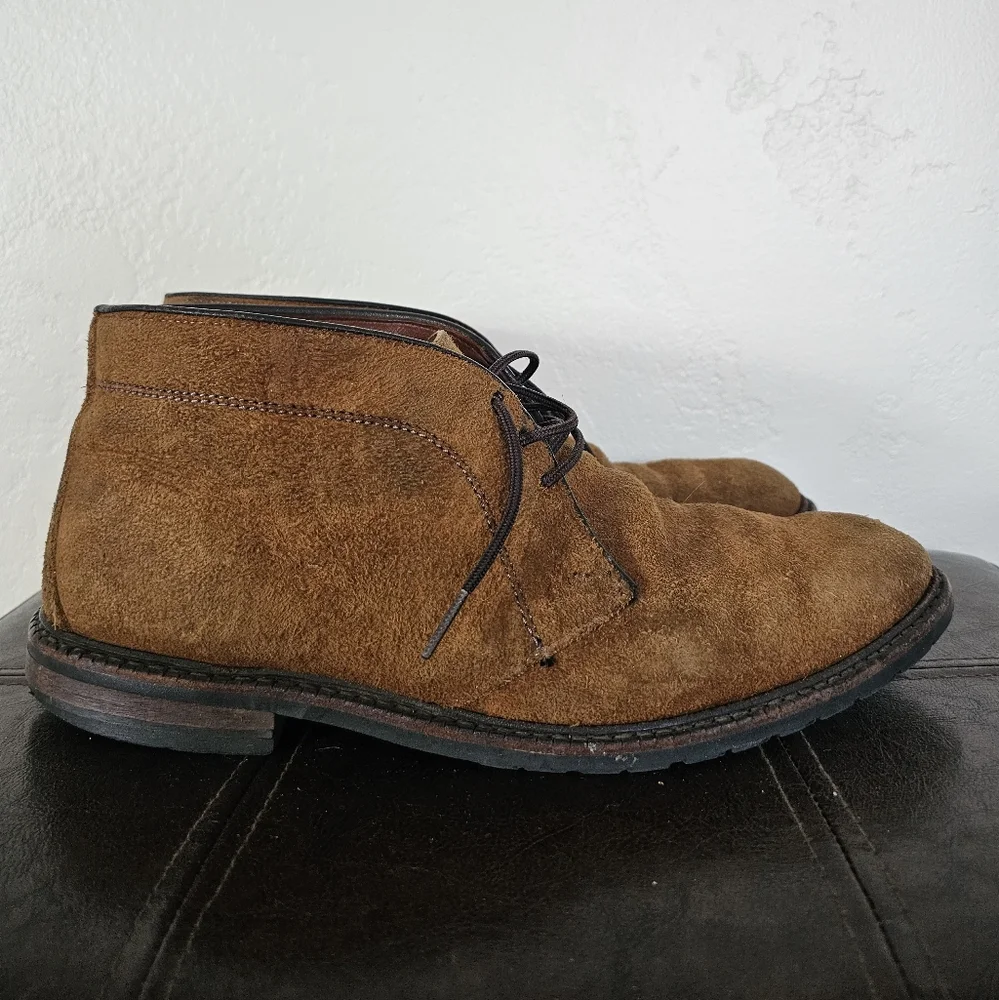 Allen Edmonds Katmai Chestnut Brown‎ Suede Distressed Chukka Boots Sz 8 D
